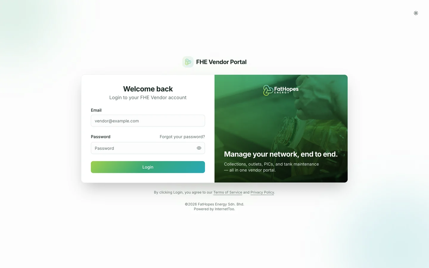FHE vendor portal