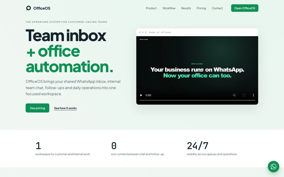 OfficeOS team inbox and office automation