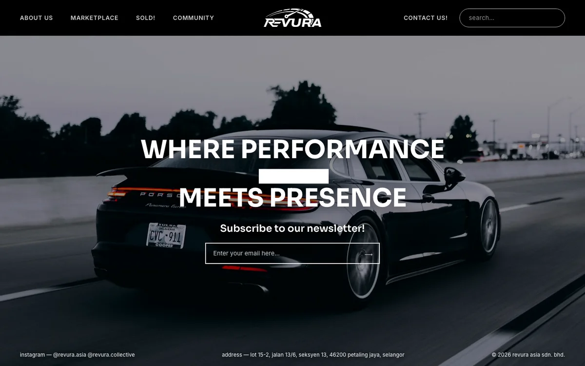 Revura performance car marketplace
