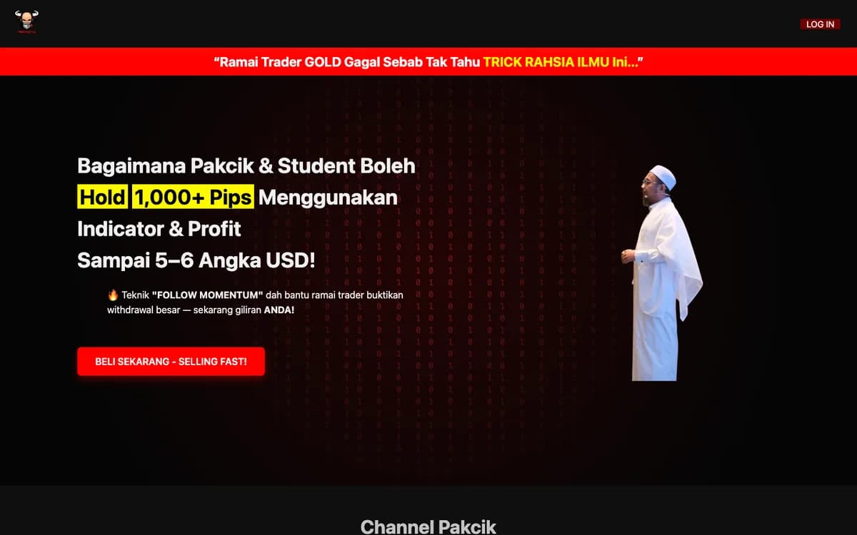 Trader Orang Tua sales page
